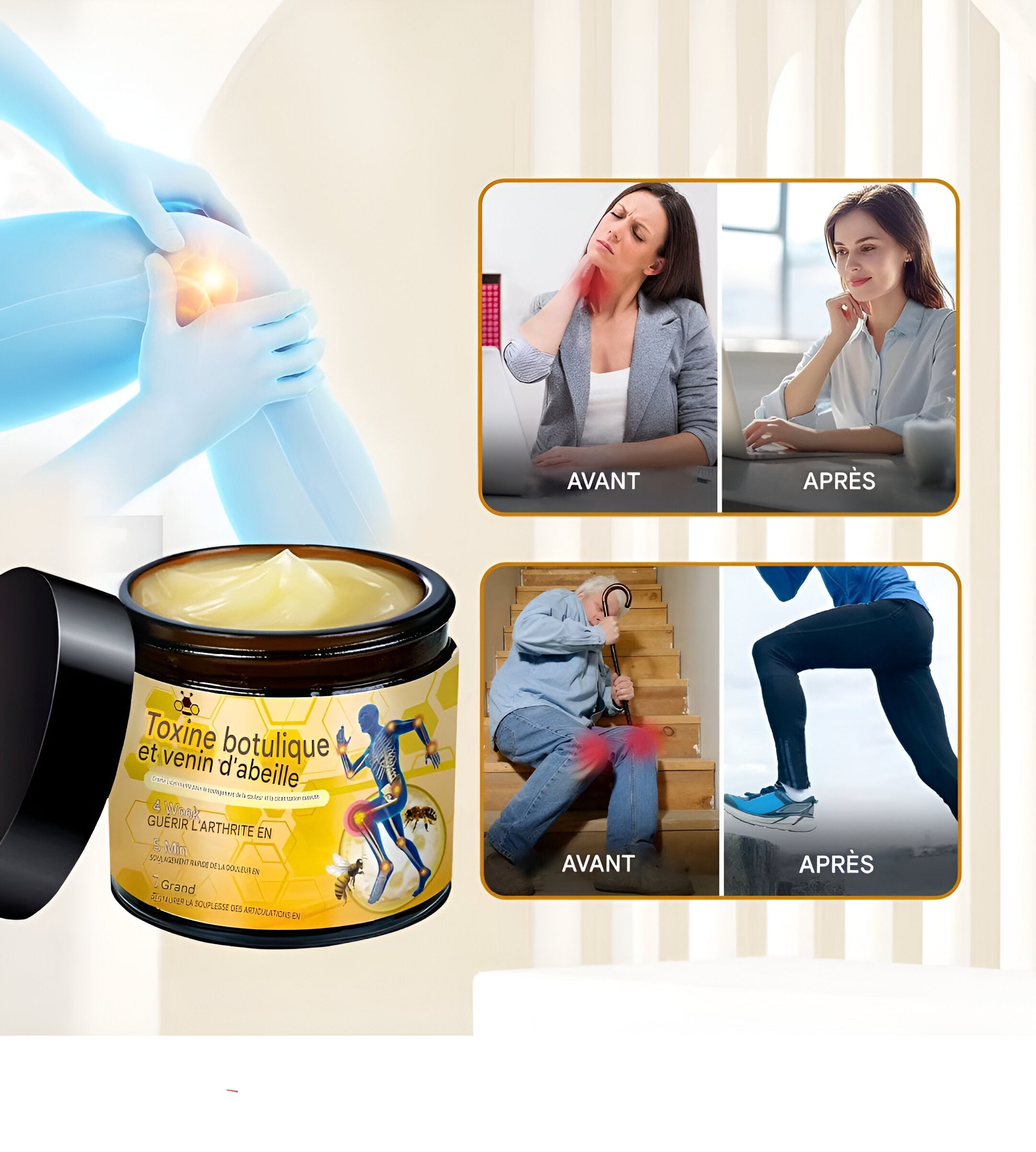 Crème Miracle – Fini les douleurs, raideurs et gonflements dès la première application !