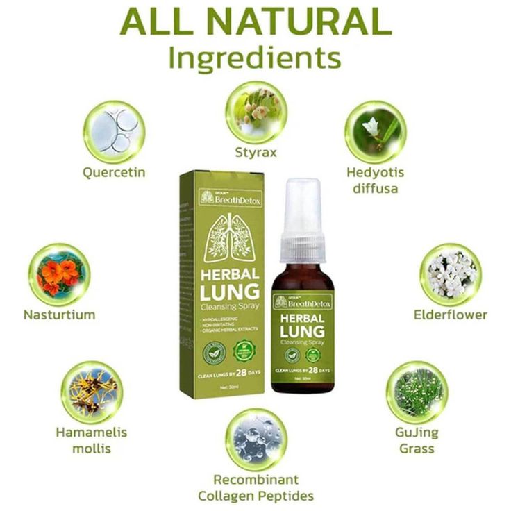 🌿Herbal Spray – Nettoie vos poumons, combat la toux et les infections pulmonaires